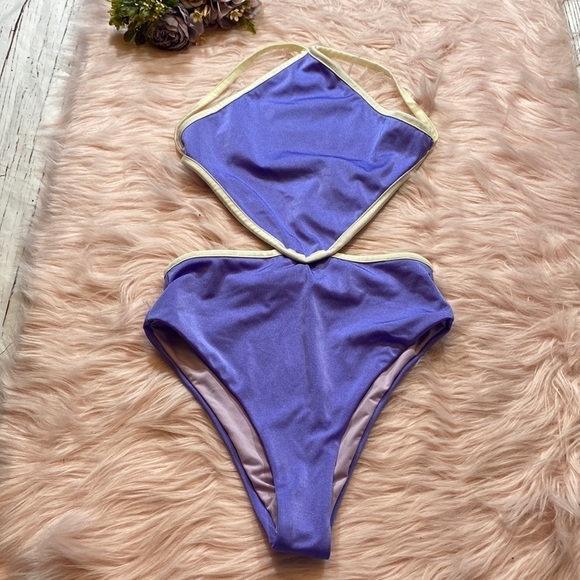 NWT Baobab Kira Berry One Piece Halter Swimsuit sz S - Picture 2 of 14